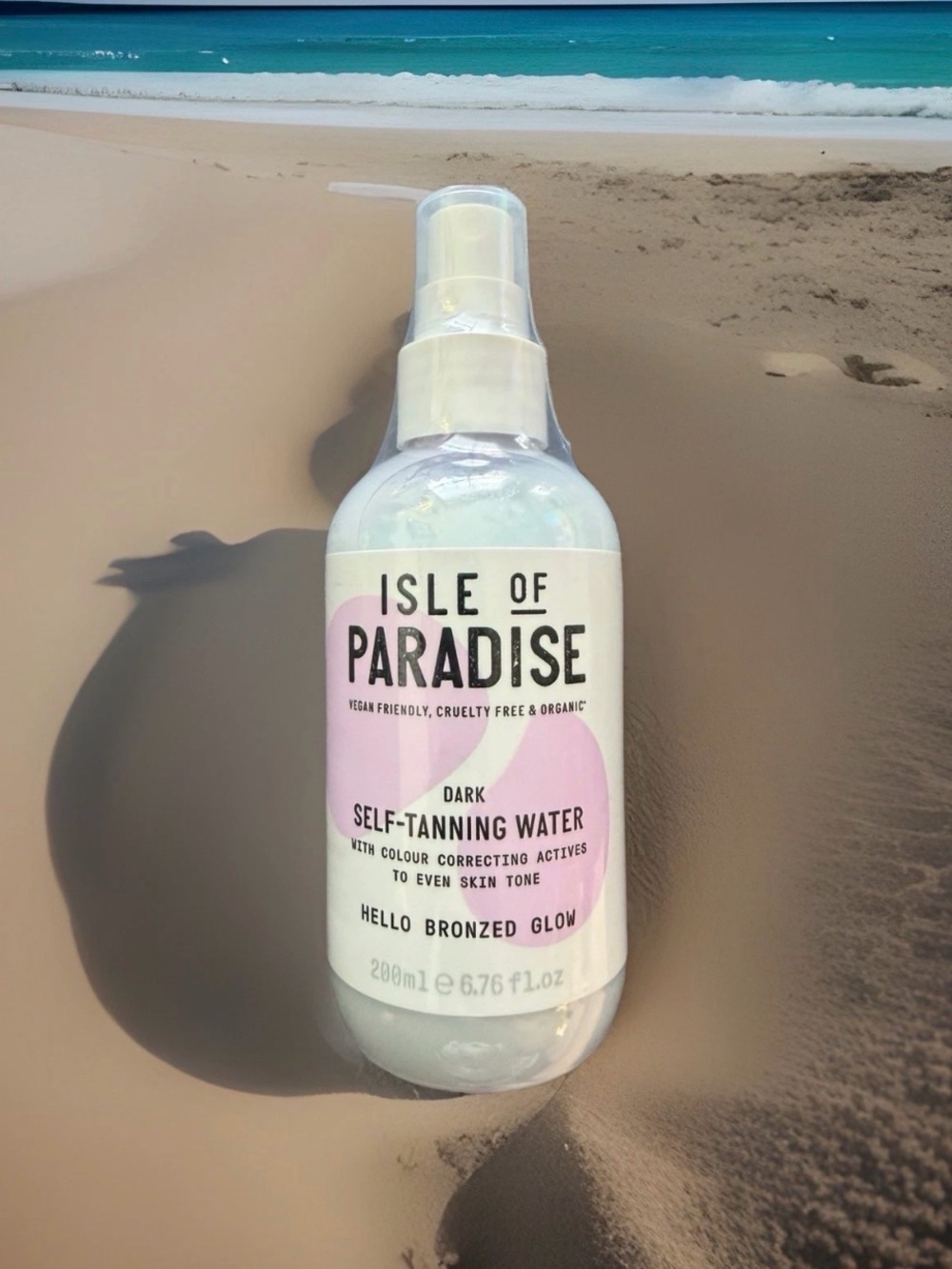 Isle Of Paradise Dark Self-Tanning Water Bronzed Glow 6.76 oz ~ Dark